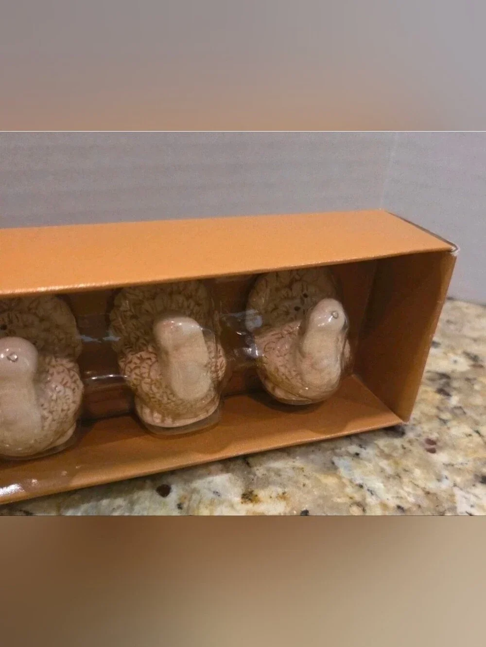 Crate & Barrel Thanksgiving Turkey Salt & Pepper Shakers 1.5